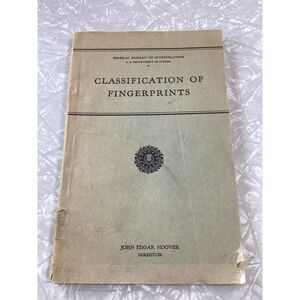 Vintage 1945 FBI Classification of Fingerprints Book J Edgar Hoover Criminology
